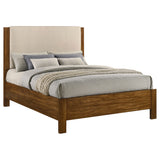 Adderley Cream/Warm Brown Queen Wood Panel Bed by Coaster at Eve Furniture
