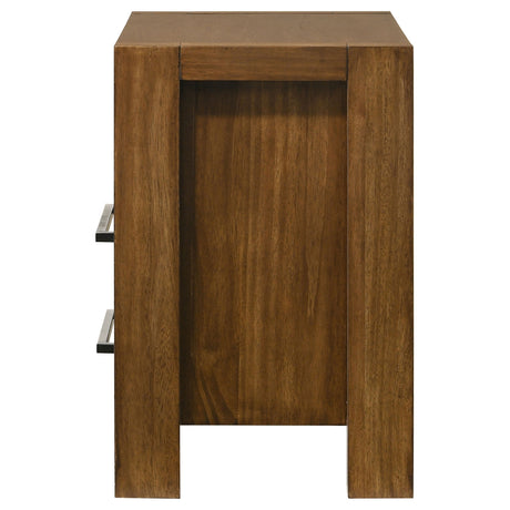 Adderley Warm Brown 2-drawer Nightstand Bedside Table by Coaster at Eve Furniture