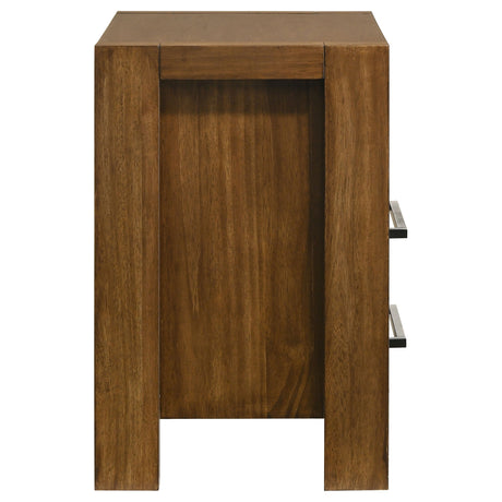 Adderley Warm Brown 2-drawer Nightstand Bedside Table by Coaster at Eve Furniture