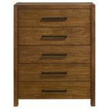 Adderley Warm Brown 5-drawer Bedroom Chest of Drawers by Coaster at Eve Furniture