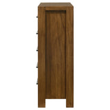 Adderley Warm Brown 5-drawer Bedroom Chest of Drawers by Coaster at Eve Furniture