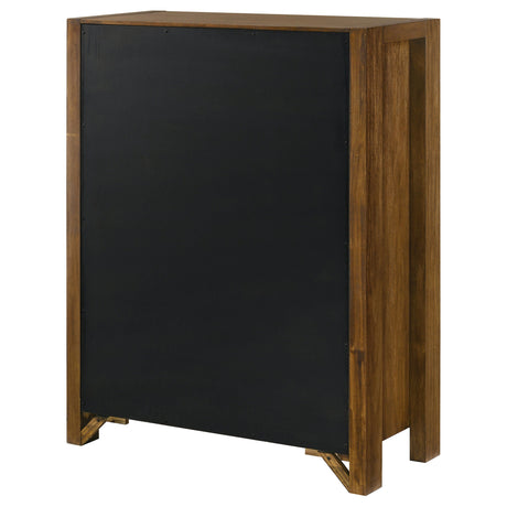 Adderley Warm Brown 5-drawer Bedroom Chest of Drawers by Coaster at Eve Furniture
