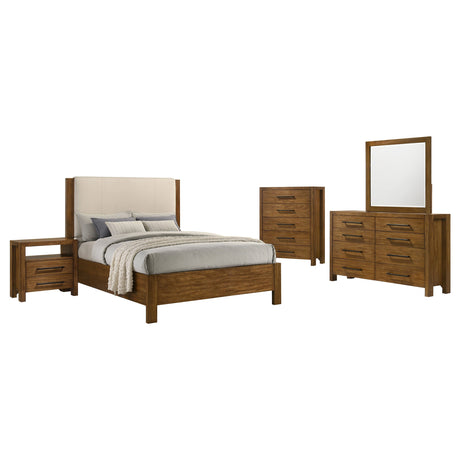 Adderley Warm Brown 5-piece Queen Bedroom Set by Coaster at Eve Furniture