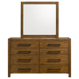 Adderley Warm Brown 8-drawer Bedroom Dresser and Mirror by Coaster at Eve Furniture