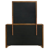 Adderley Warm Brown 8-drawer Bedroom Dresser and Mirror by Coaster at Eve Furniture