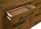 Adderley Warm Brown 8-drawer Bedroom Dresser and Mirror by Coaster at Eve Furniture