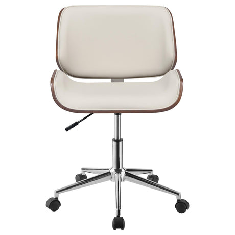 Addington Ecru/Chrome Adjustable Height Office Chair