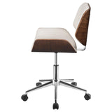 Addington Ecru/Chrome Adjustable Height Office Chair