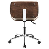 Addington Ecru/Chrome Adjustable Height Office Chair