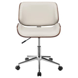 Addington Ecru/Chrome Adjustable Height Office Chair by Coaster at Eve Furniture