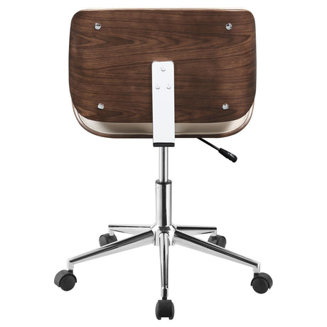 Addington Ecru/Chrome Adjustable Height Office Chair by Coaster at Eve Furniture