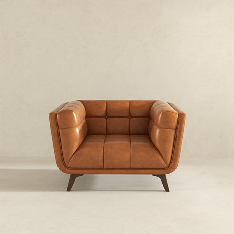 Addison Cognac Leather Lounge Chair by Ashcroft Furniture at Eve Furniture
