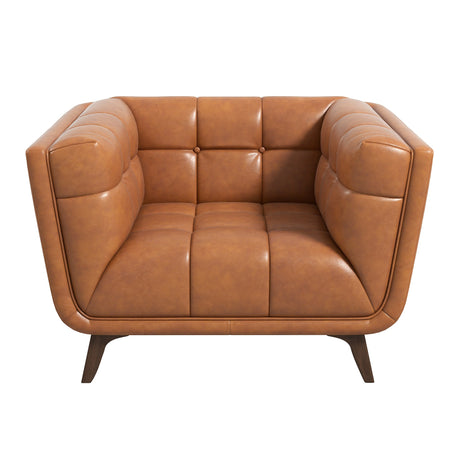 Addison Cognac Leather Lounge Chair by Ashcroft Furniture at Eve Furniture