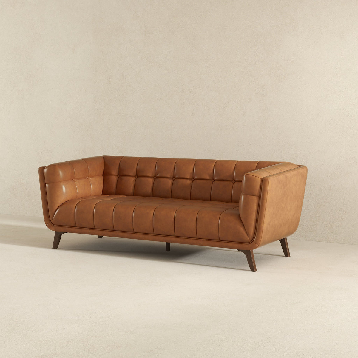 Addison Cognac Leather Sofa by Ashcroft Furniture at Eve Furniture
