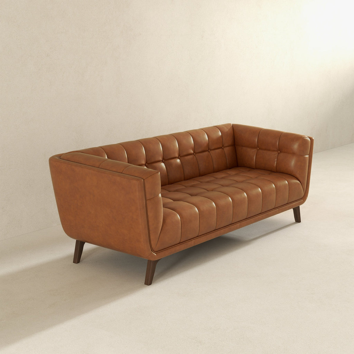 Addison Cognac Leather Sofa by Ashcroft Furniture at Eve Furniture