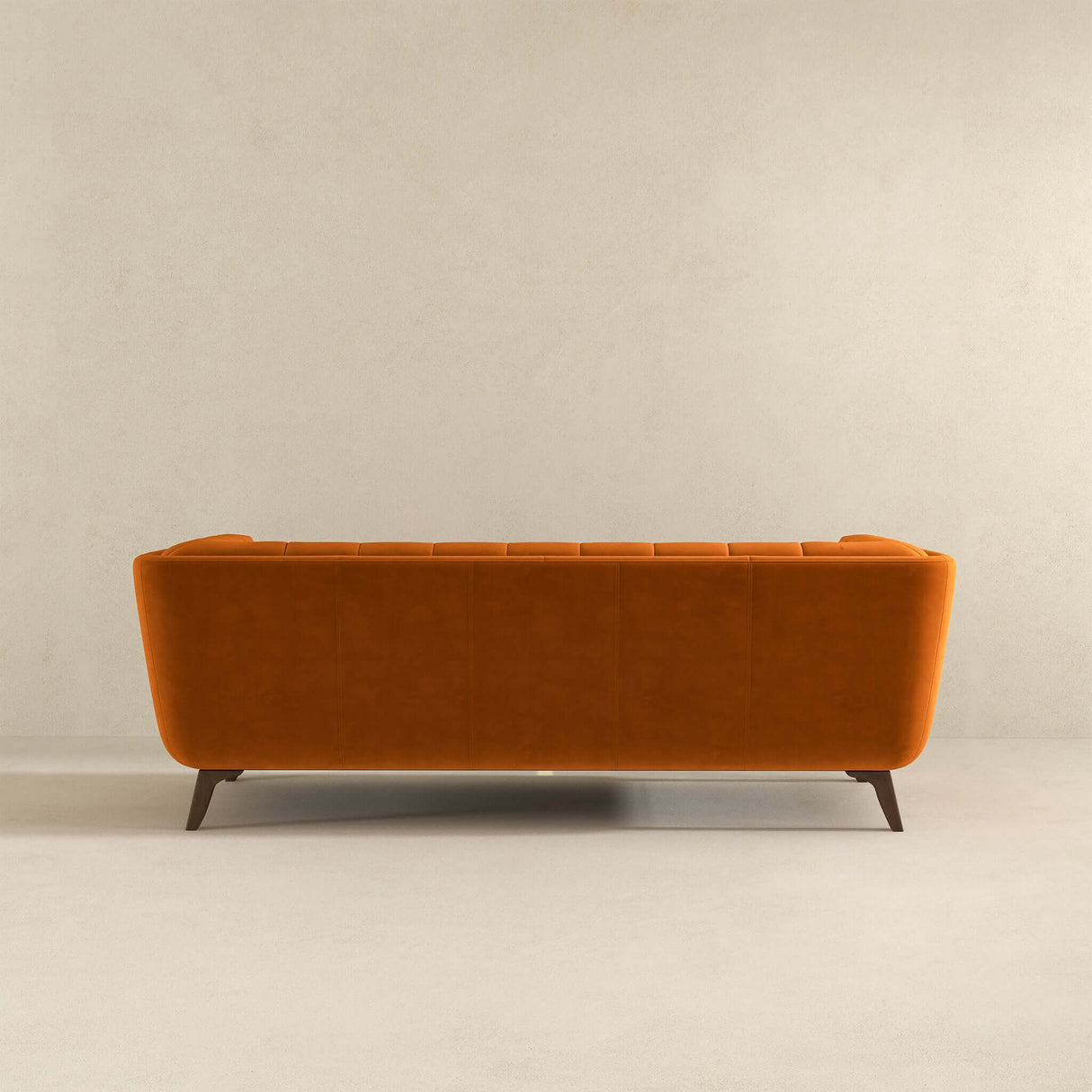 Orange mid century sofa