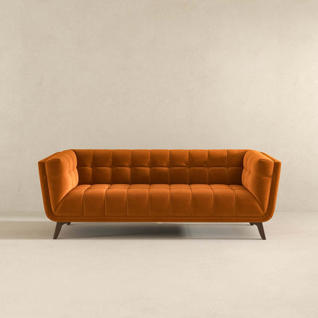 Addison Large Burnt-Orange Velvet Sofa by Ashcroft Furniture at Eve Furniture