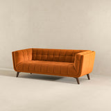 Addison Large Burnt-Orange Velvet Sofa by Ashcroft Furniture at Eve Furniture
