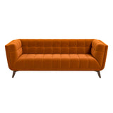 Addison Large Burnt-Orange Velvet Sofa by Ashcroft Furniture at Eve Furniture