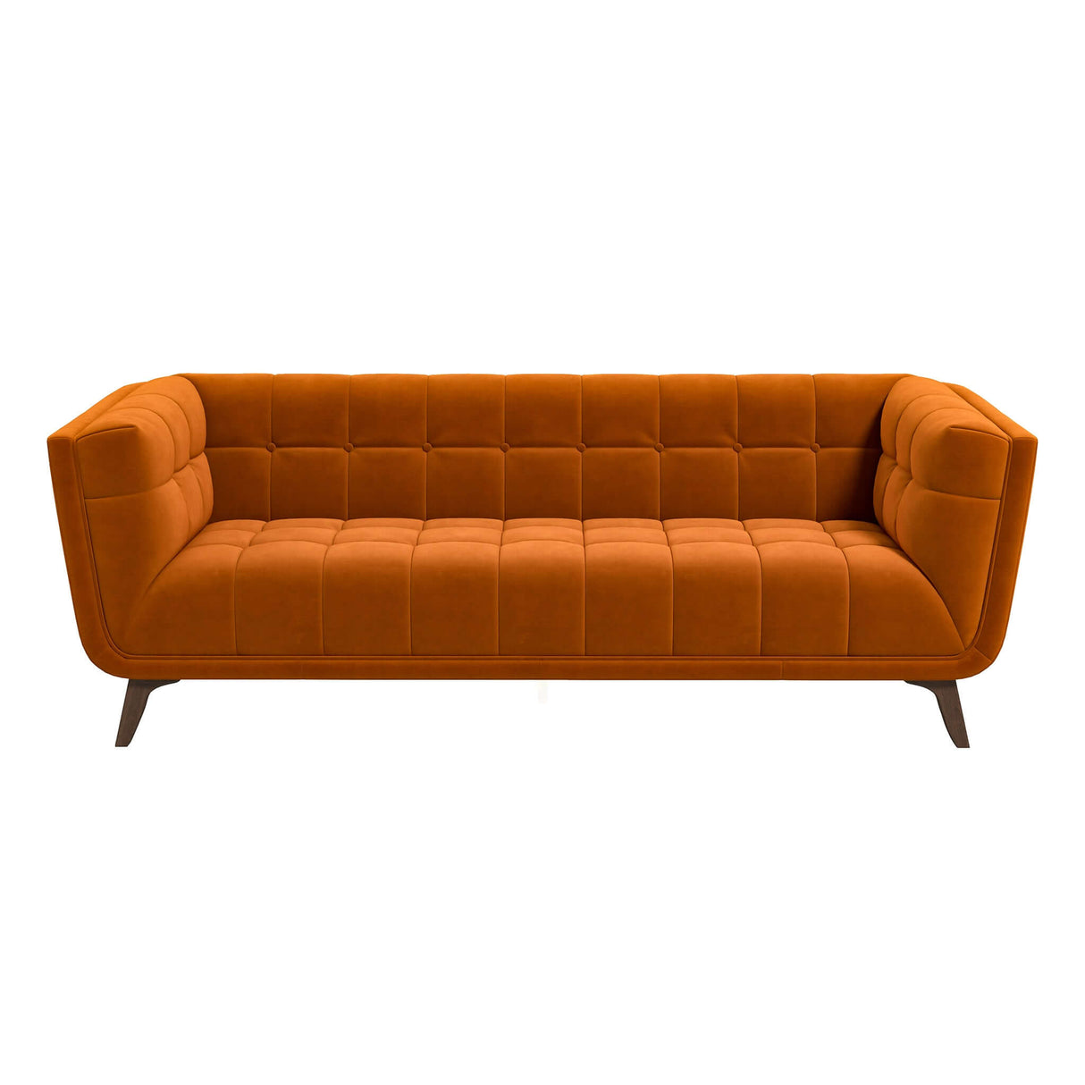 Addison Large Burnt-Orange Velvet Sofa by Ashcroft Furniture at Eve Furniture