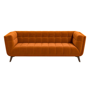 Addison Large Burnt-Orange Velvet Sofa by Ashcroft Furniture at Eve Furniture