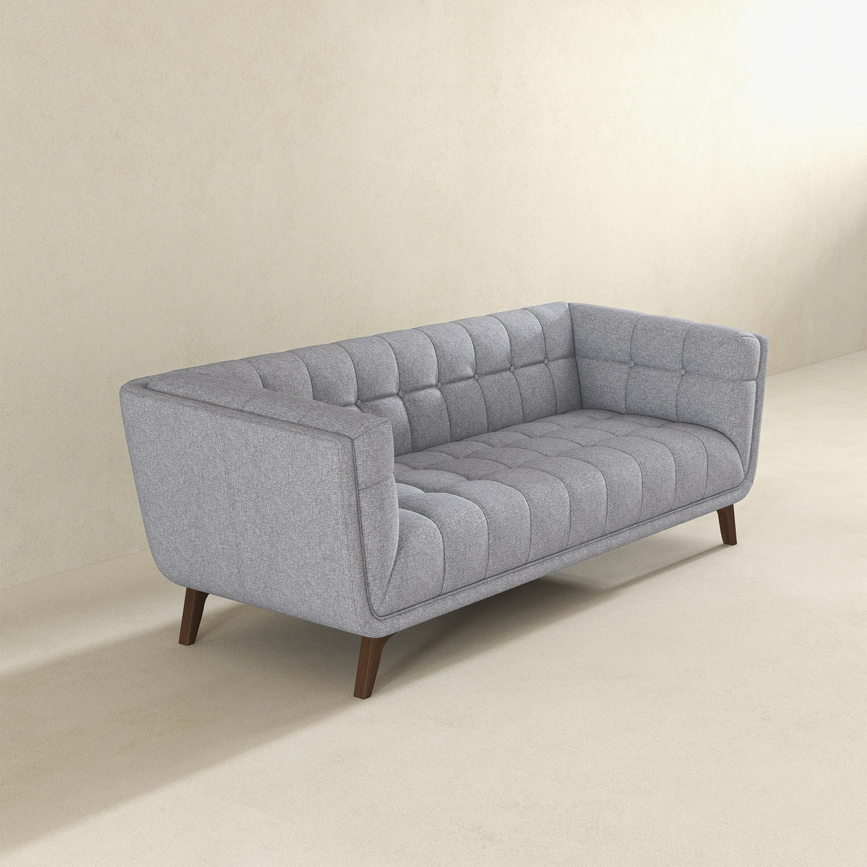 Kano Light Gray Fabric Large Sofa