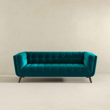 Addison Large Teal Velvet Sofa by Ashcroft Imports at Eve Furniture