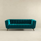 Kano Teal Velvet Large Sofa