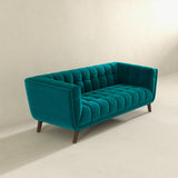 Kano Teal Velvet Large Sofa