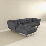 Addison Left Sectional Ash Grey Fabric Sofa by Ashcroft Imports at Eve Furniture