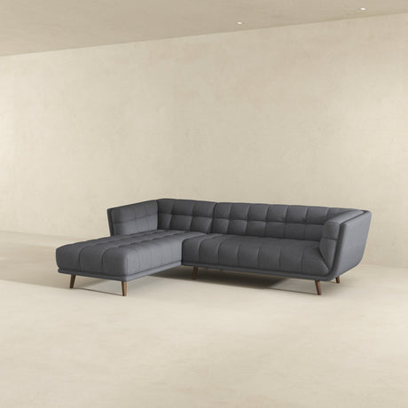 Addison Left Sectional Ash Grey Fabric Sofa by Ashcroft Imports at Eve Furniture