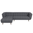 Addison Left Sectional Ash Grey Fabric Sofa by Ashcroft Imports at Eve Furniture