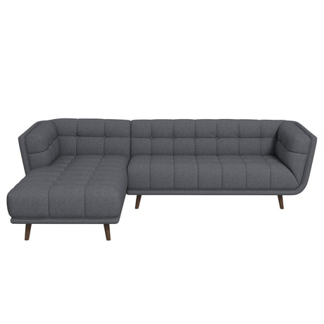 Addison Left Sectional Ash Grey Fabric Sofa by Ashcroft Imports at Eve Furniture