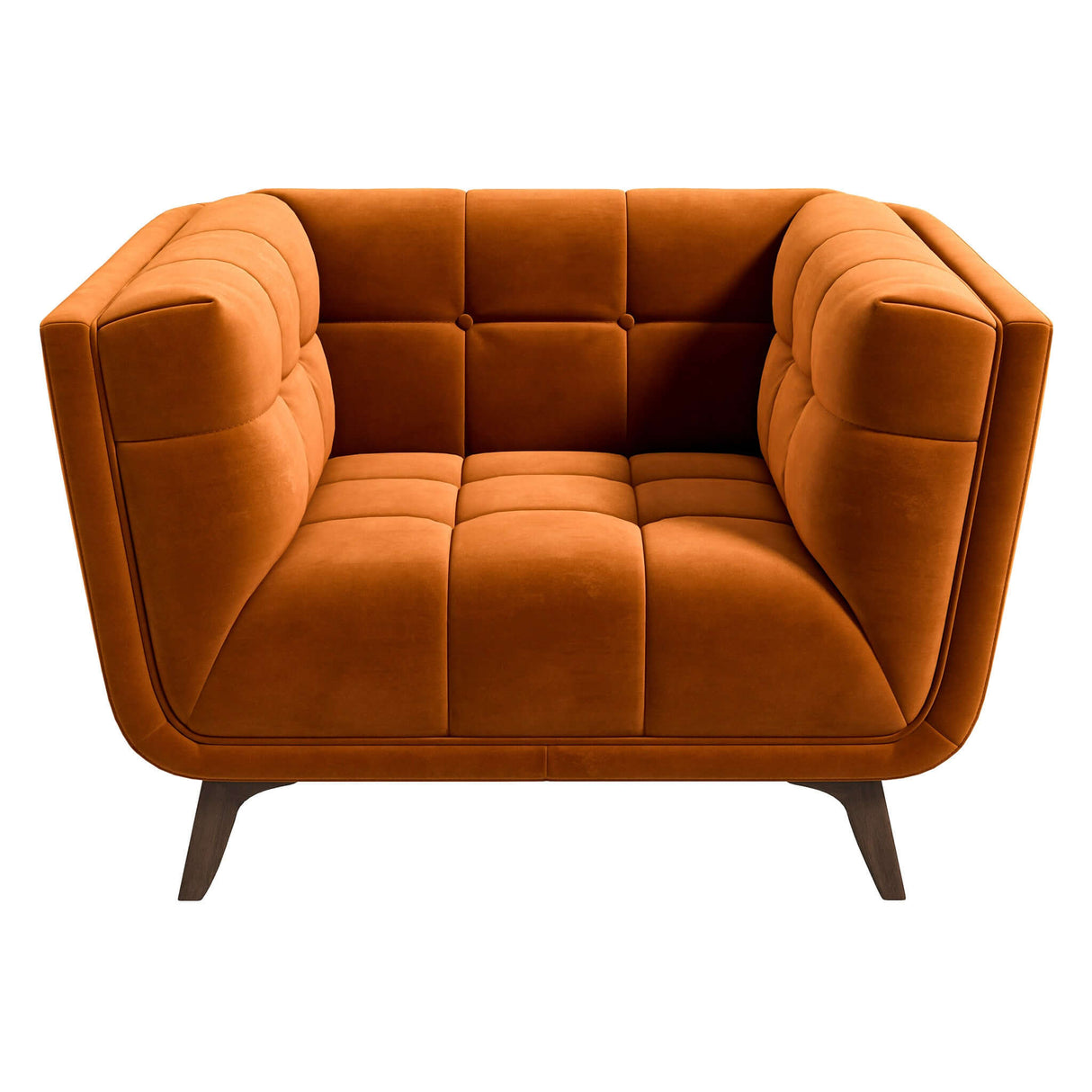 Kano Burnt Orange Velvet Lounge Chair