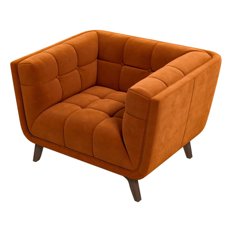 Kano Burnt Orange Velvet Lounge Chair