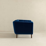 Kano Dark Blue Velvet Lounge Chair