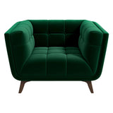Addison Lounge Chair (Dark Green Velvet)