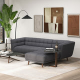 Addison Right Sectional Ash Grey Fabric Sofa by Ashcroft Furniture at Eve Furniture