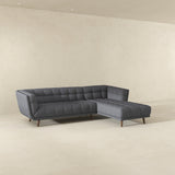 Addison Right Sectional Ash Grey Fabric Sofa by Ashcroft Furniture at Eve Furniture