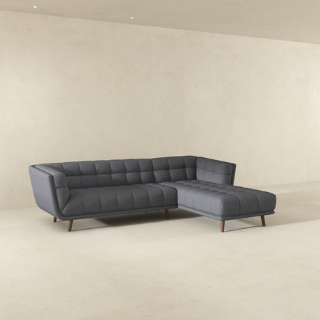 Addison Right Sectional Ash Grey Fabric Sofa by Ashcroft Furniture at Eve Furniture