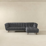 Addison Right Sectional Ash Grey Fabric Sofa by Ashcroft Furniture at Eve Furniture