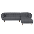 Addison Right Sectional Ash Grey Fabric Sofa by Ashcroft Furniture at Eve Furniture