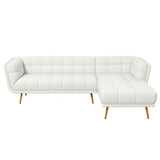 Addison Right Sectional Cream Boucle Sofa by Ashcroft Furniture at Eve Furniture