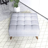 Addison Square Upholstered Ottoman by Ashcroft Furniture at Eve Furniture