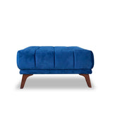 Addison Square Upholstered Ottoman Cognac Leather