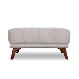 Kano Light Gray Linen Square Upholstered Ottoman