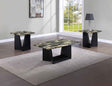 Adea Gold 3-Piece Faux Marble Top Cocktail Table Set by Crown Mark at Eve Furniture