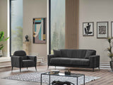 Adela Anthracite 3-pieces (Sofa & Loveseat & Chair) Livingroom Set