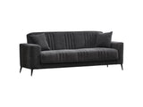 Adela Anthracite 3-pieces (Sofa & Loveseat & Chair) Livingroom Set by Furnia at Eve Furniture