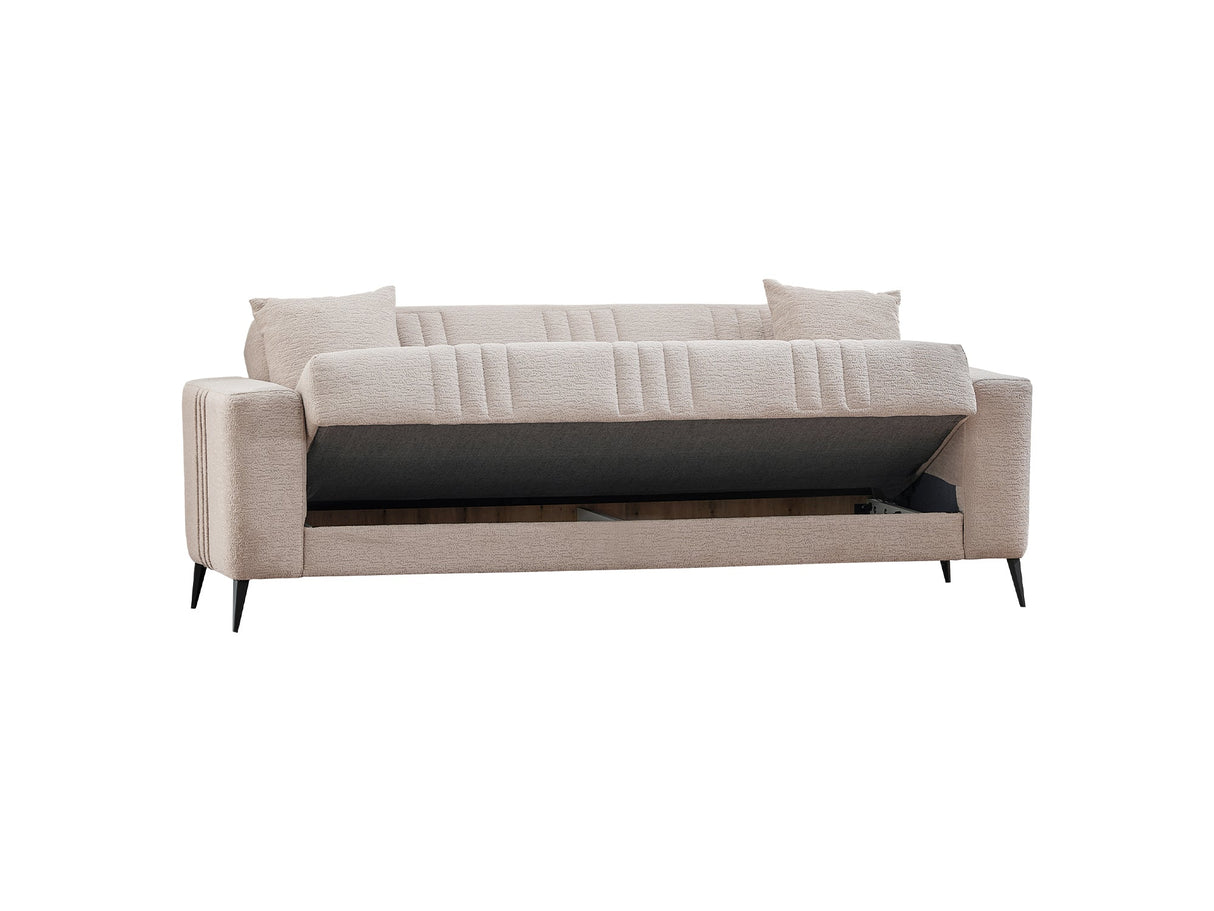 Adela Cream 3-pieces (Sofa & Loveseat & Chair) Livingroom Set by Furnia at Eve Furniture